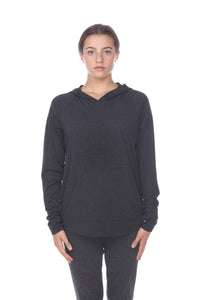 UNISEX Lightweight Pullover Hoodie L/S with Curved Hem
