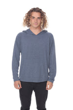 UNISEX Lightweight Pullover Hoodie L/S with Curved Hem