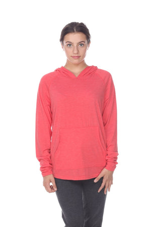 UNISEX Lightweight Pullover Hoodie L/S with Curved Hem