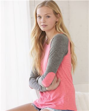 Women's Preppy Patch Slub T-shirt