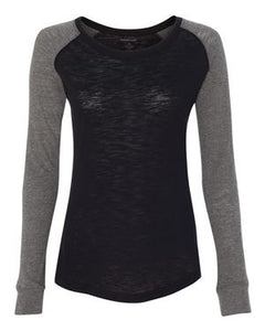 Women's Preppy Patch Slub T-shirt