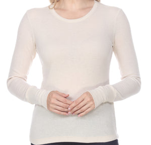Ladies Long Sleeve Crew Neck, Features Cuff with Exposed Thumb