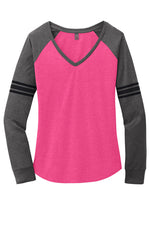 Womens Game Long Sleeve V-Neck Tee