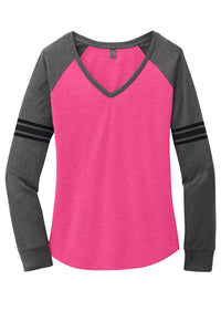 Womens Game Long Sleeve V-Neck Tee