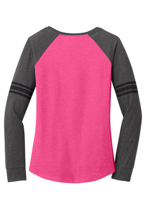 Womens Game Long Sleeve V-Neck Tee