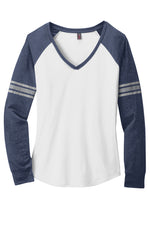 Womens Game Long Sleeve V-Neck Tee