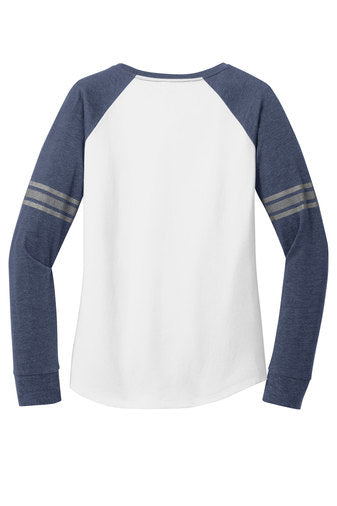Womens Game Long Sleeve V-Neck Tee