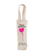 Canvas Single Bottle Wine Tote