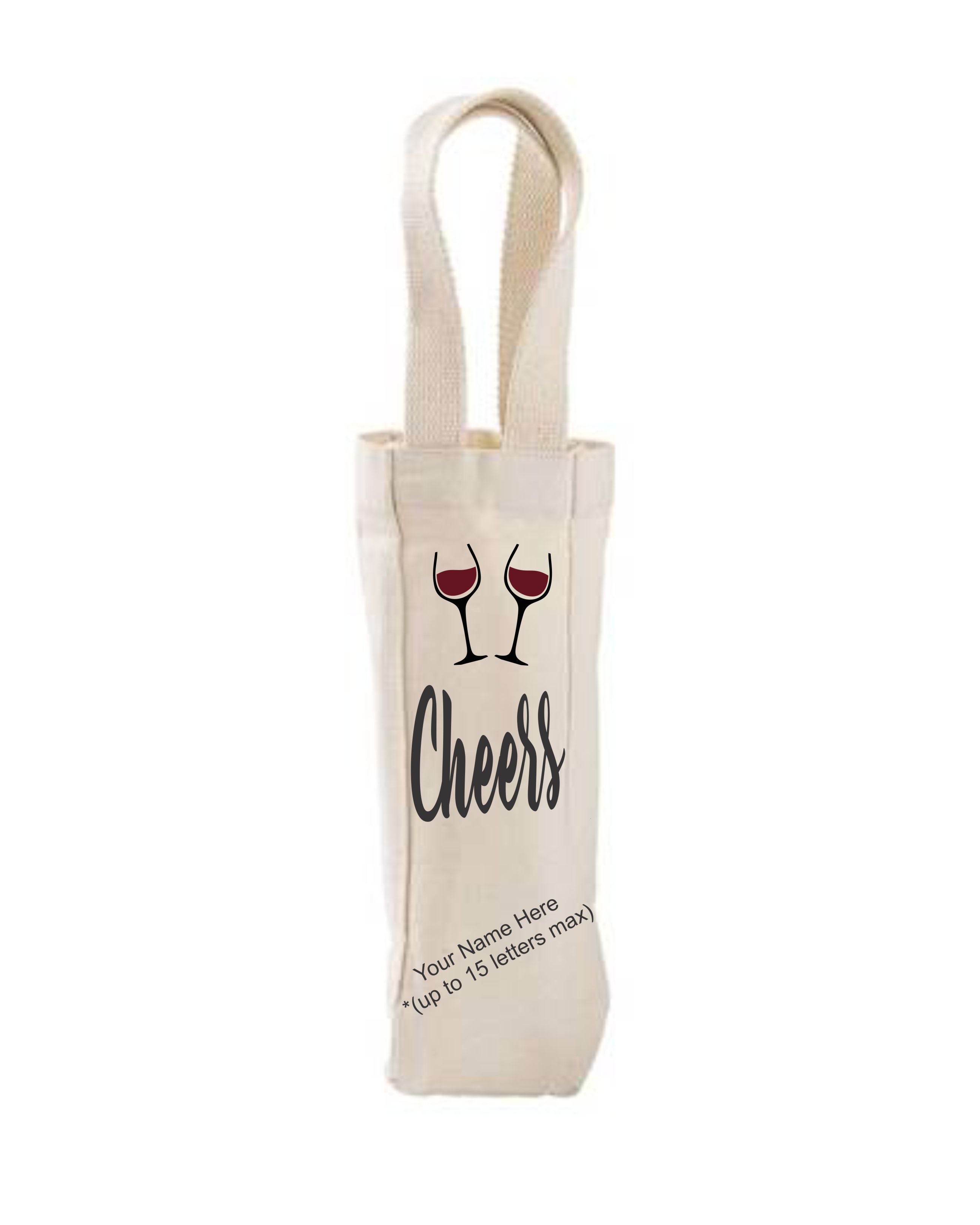 Canvas Single Bottle Wine Tote