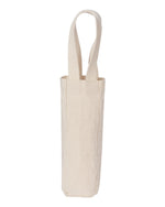 Canvas Single Bottle Wine Tote