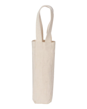 Canvas Single Bottle Wine Tote
