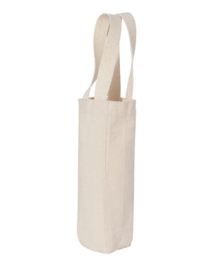 Canvas Single Bottle Wine Tote