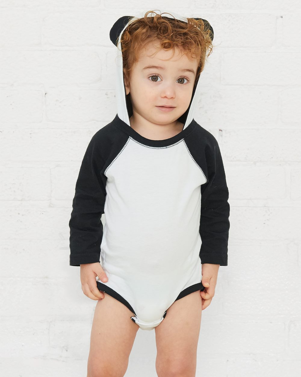Infant Character Hooded Long Sleeve Bodysuit with Ears