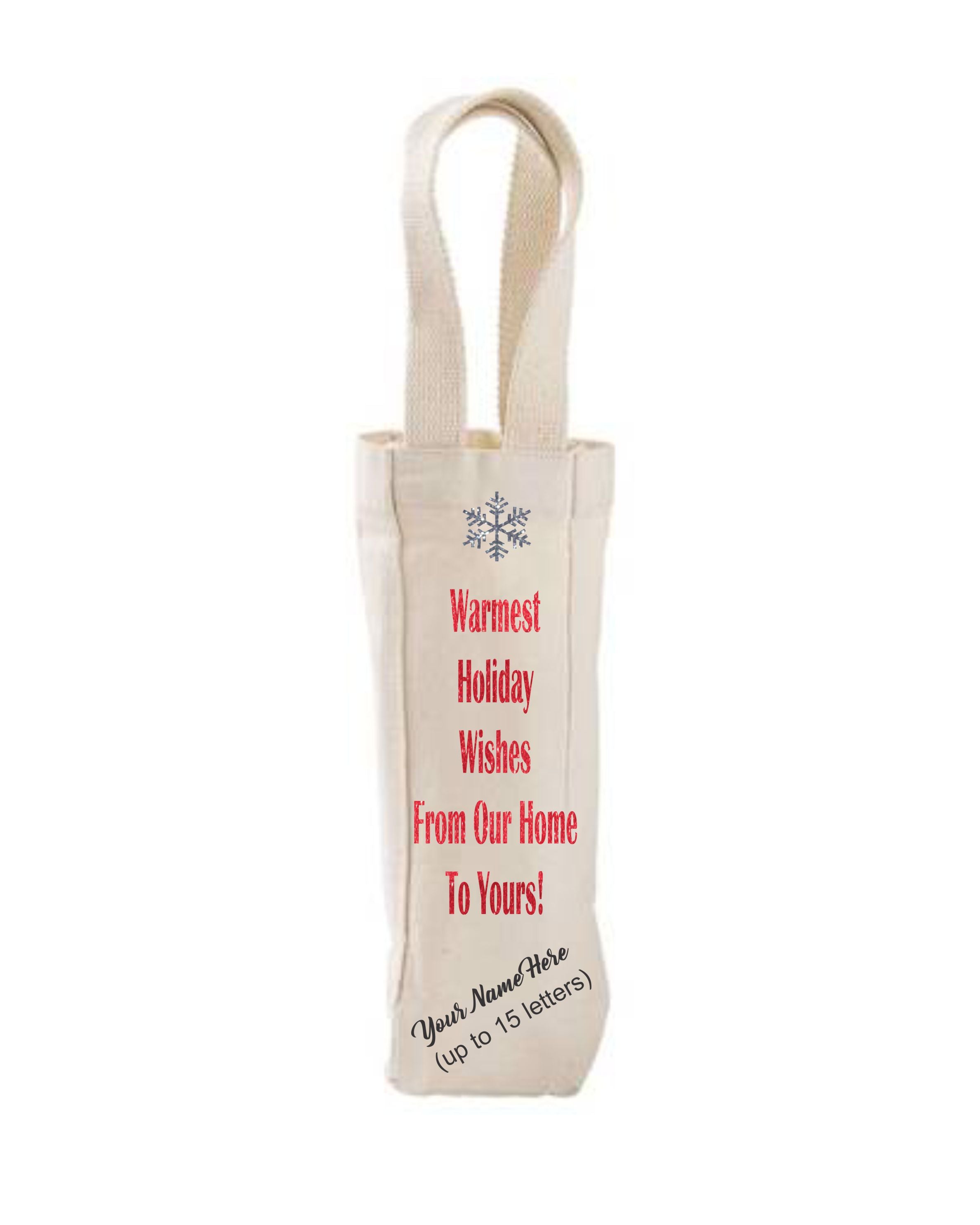 Canvas Single Bottle Wine Tote