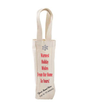 Canvas Single Bottle Wine Tote