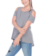 Young Girls Cold Shoulder Tee 7-16