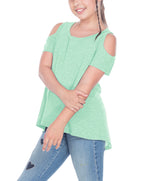 Young Girls Cold Shoulder Tee 7-16