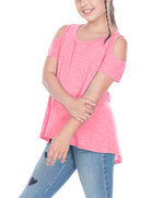 Young Girls Cold Shoulder Tee 7-16