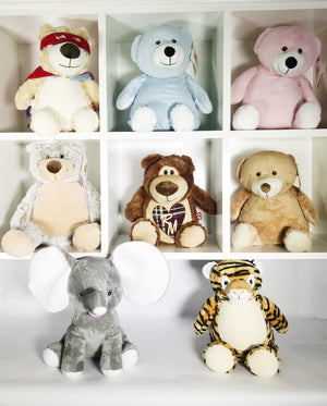 Plush Animals - EMBELLISHING REQUIRED