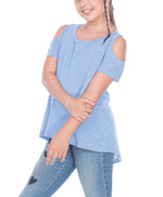 Young Girls Cold Shoulder Tee 7-16