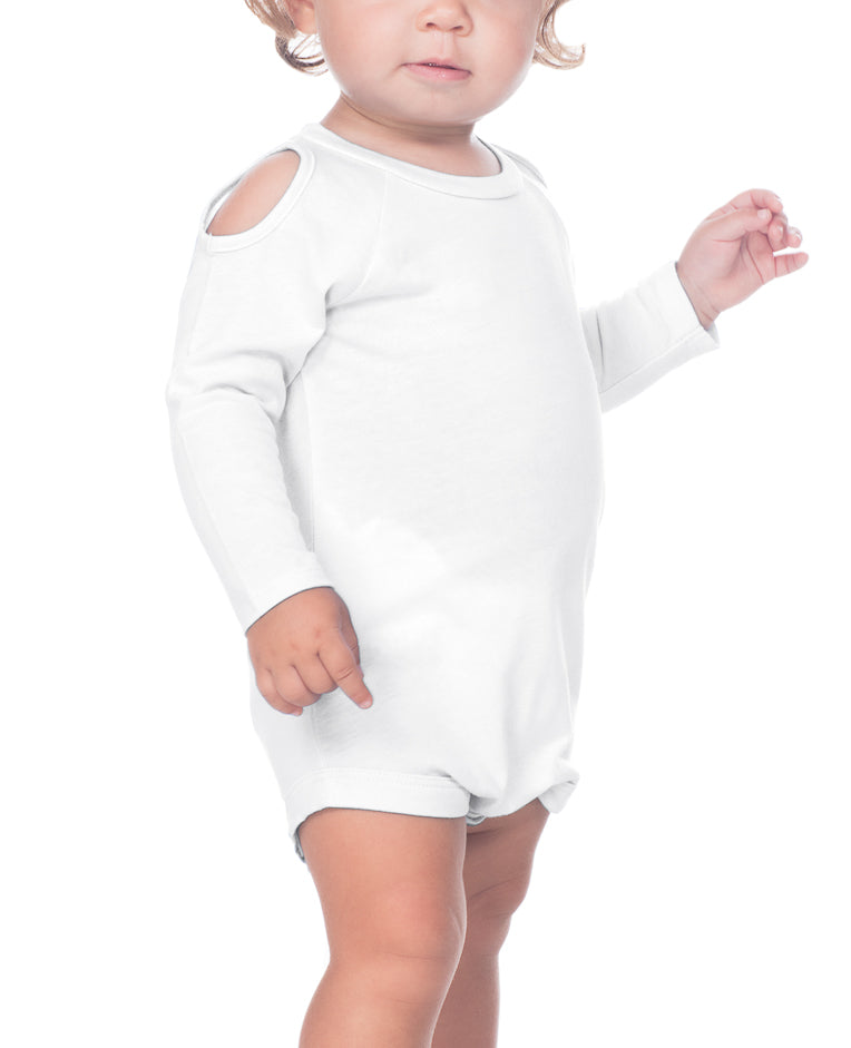 Infant Long Sleeve Cold Shoulder Onesie