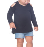 Infant Long Sleeve Cold Shoulder Tee