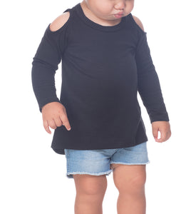 Infant Long Sleeve Cold Shoulder Tee