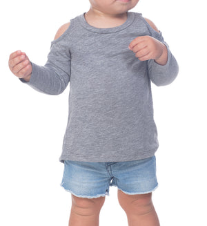 Infant Long Sleeve Cold Shoulder Tee