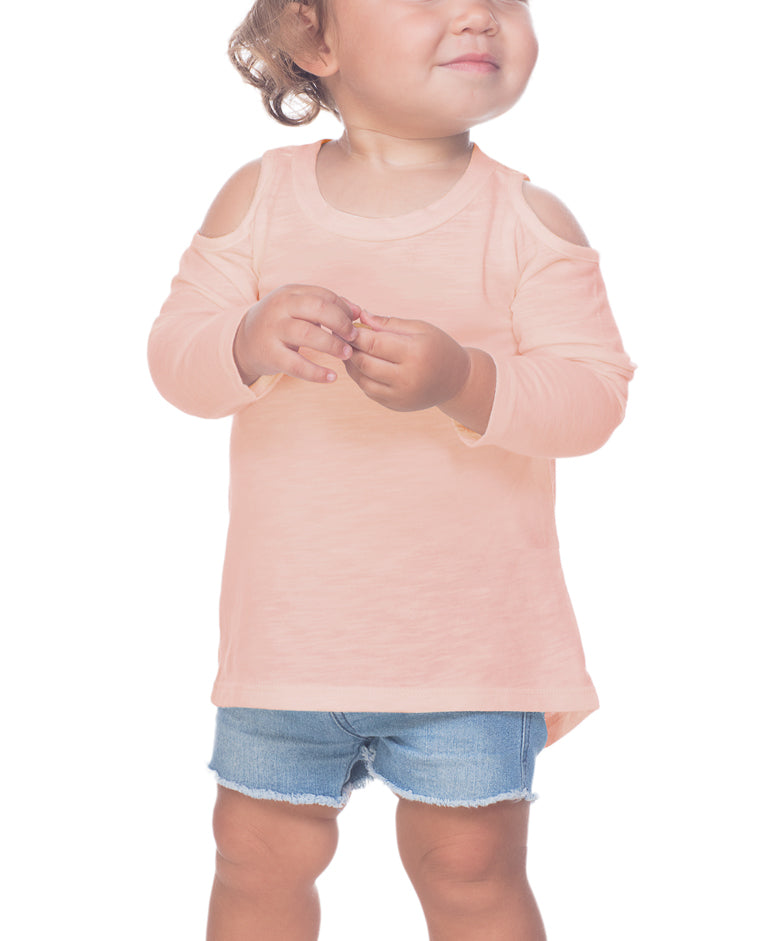 Infant Long Sleeve Cold Shoulder Tee