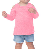 Infant Long Sleeve Cold Shoulder Tee