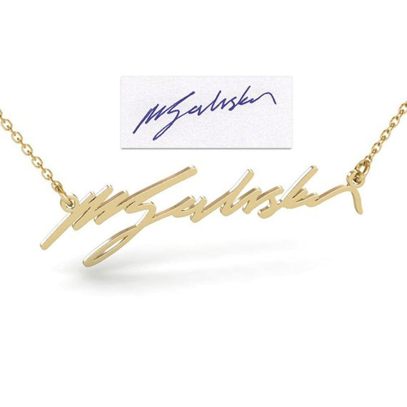 Personalized Handwritten Name or Word Necklace