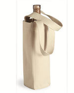 Canvas Single Bottle Wine Tote