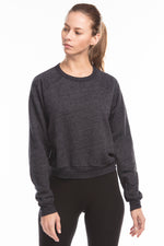 Women's Tri-blend Sponge Fleece Crop Top